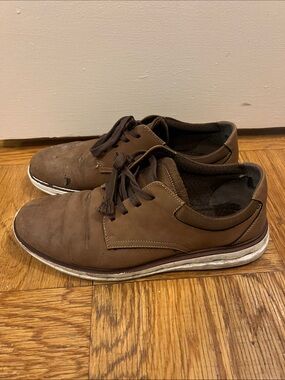 Land’s End Men's Oxford derby work shoes Casual Brown Lace-Up Shoes